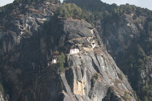 Cliffside Temple in Bhutan